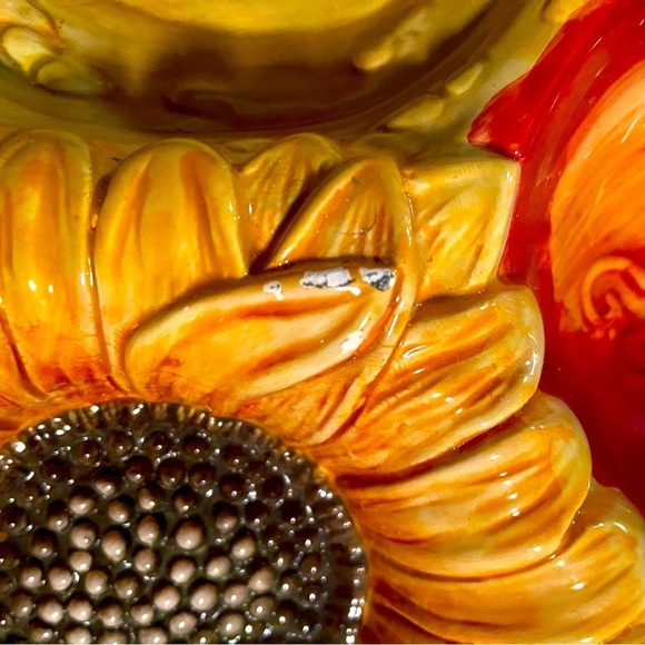 Mid Century Italian Majolica Fruit & Vegetable Design Hors D’oeuvres Platter - Picture 3 of 6